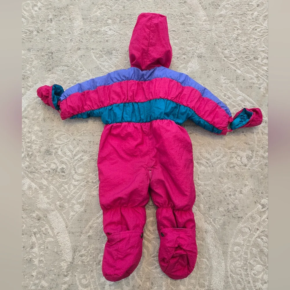 Rare Vintage 1990s Oshkosh B'gosh Baby B'gosh Colorblock Snowsuit